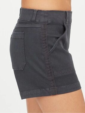 Spanx 6” Twill Short - Washed Black Size M